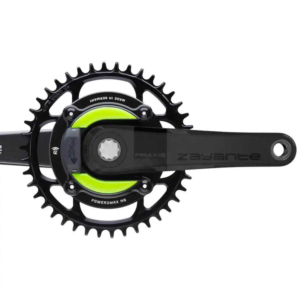 power2max NGeco Praxis Zayante Carbon Gravel Power Meter Crankset. 1x Chainrings