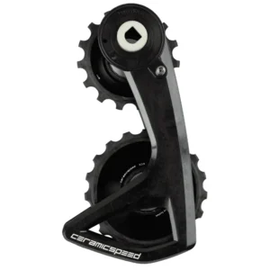 A black CeramicSpeed Alpha RS OSPW for SRAM Force E1/Rival E1