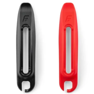 A pair of red and black Feedback Sports Biolever Tire Levers