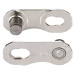 A pair of silver KMC Missing Link for XFLAT 13/12-Speed