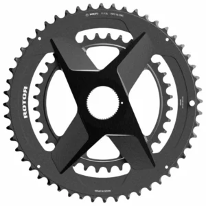 A Round Universal Tooth ROTOR Direct Mount Road Chainring viewed straight on