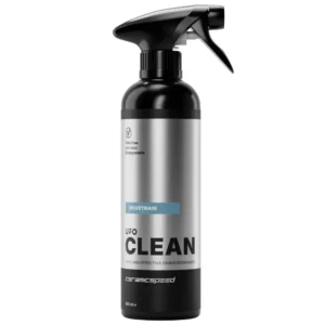 A black and silver spray bottle of CeramicSpeed UFO Drivetrain Cleaner