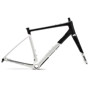 A ENVE MOG Gravel Frameset in Aspen White viewed from a side angle