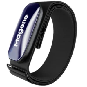 A navy Magene H613 Heart Rate Monitor on a black strap