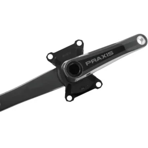 A black Sigeyi AXO SL Praxis Zayante Carbon Power Meter Crankset